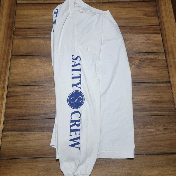 Salty Crew LS White Unisex Fishing Tee "Chasing Tail" - Size Large - Picture 7 of 8